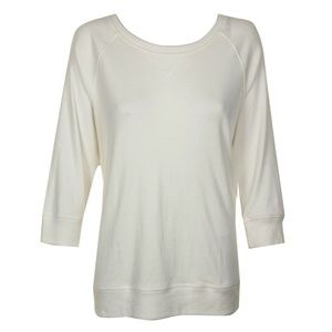 Karen Scott Eggshell 3/4-Sleeve French Terry Shirt